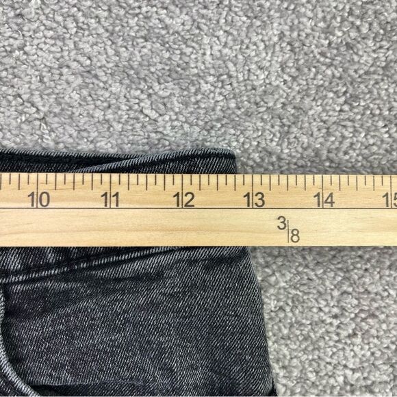 Abercrombie & Fitch Mom Jeans Women's 26 Black Wash Tapered High Rise Denim - Picture 8 of 12